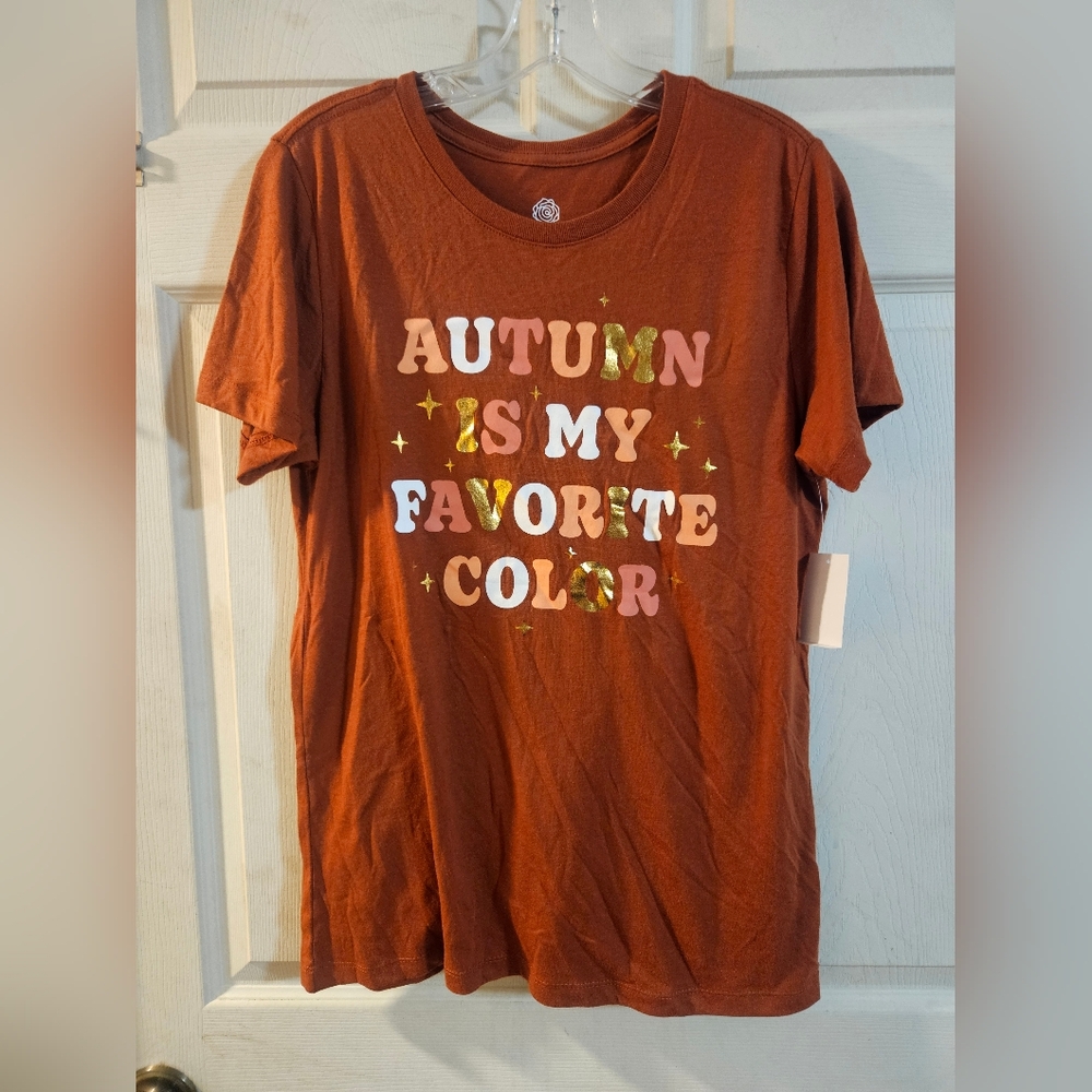 PositiviTees Autumn Is My Favorite Color Tee: Auburn: New With Tags: Size M